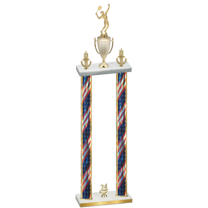 Double Flag USA Year Tennis Trophy