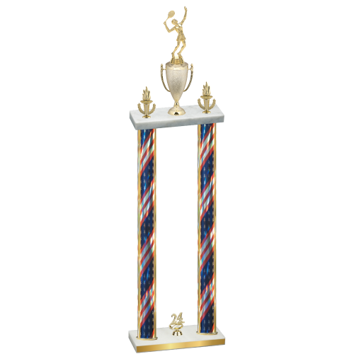 Double Flag USA Year Tennis Trophy