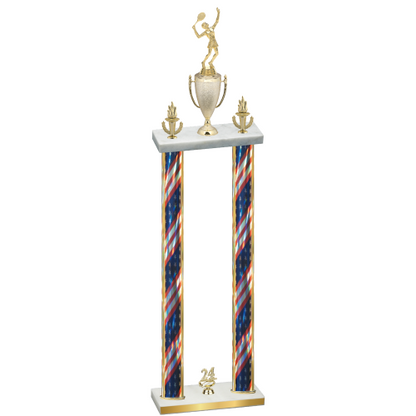 Double Flag USA Year Tennis Trophy