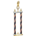 Double Flag USA First Place Football Trophy