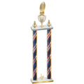Double Flag USA Third Place Football Trophy