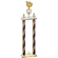Double Flag USA Third Place Tennis Trophy