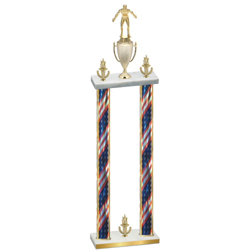Double Flag USA Victory Wrestling Trophy
