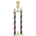 Double Flag USA Victory Bowling Trophy