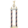 Double Flag USA First Place Volleyball Trophy