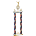 Double Flag USA Third Place Volleyball Trophy