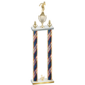 Double Flag USA Third Place Tennis Trophy