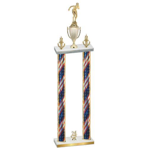 Double Flag USA Year Tennis Trophy