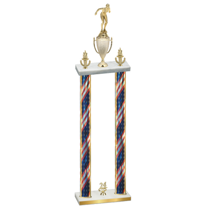 Double Flag USA Year Tennis Trophy
