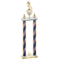 Double Flag USA Second Place Football Trophy