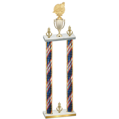 Double Flag USA Victory Swimming Trophy