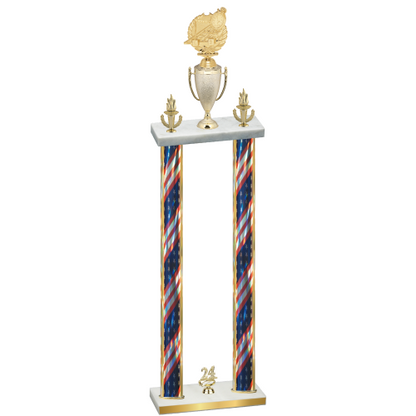 Double Flag USA Year Swimming Trophy