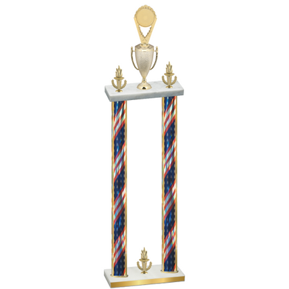 Double Flag USA Victory Insert Trophy
