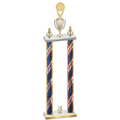 Double Flag USA Year Insert Trophy