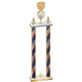 Double Flag USA Second Place Cheerleading Trophy