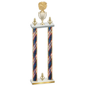 Double Flag USA Victory Cheerleading Trophy