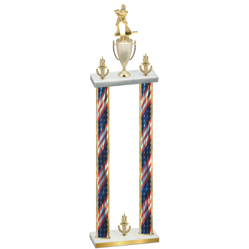 Double Flag USA Victory Hockey Trophy