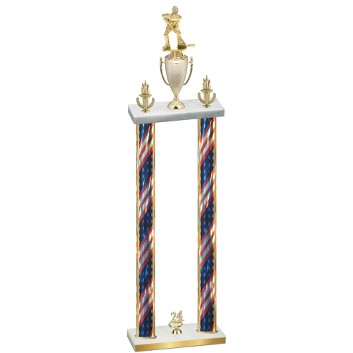 Double Flag USA Year Hockey Trophy