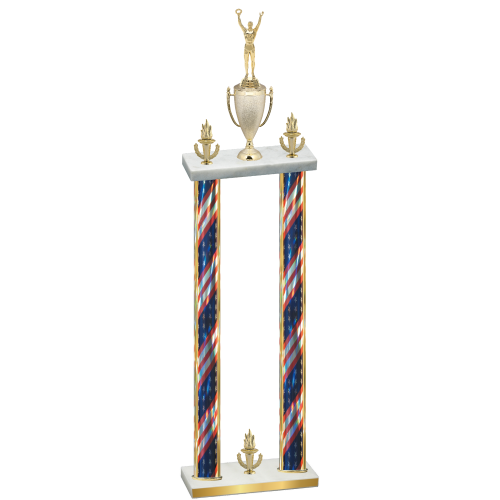 Double Flag USA Victory Victory Trophy