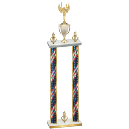 Double Flag USA Victory Victory Trophy