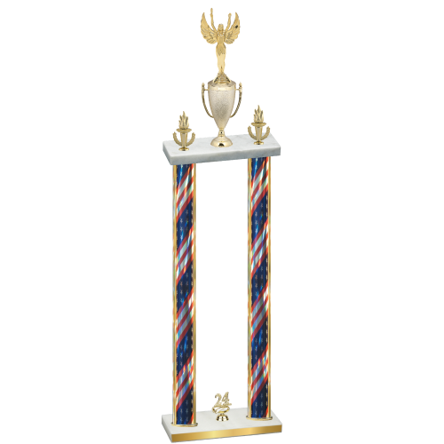Double Flag USA Year Victory Trophy