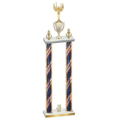 Double Flag USA Year Victory Trophy
