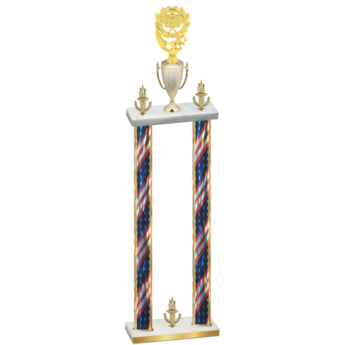 Double Flag USA Victory Pickleball Trophy