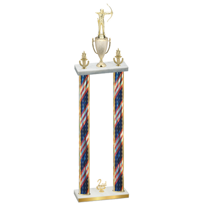 Double Flag USA Second Place Archery Trophy