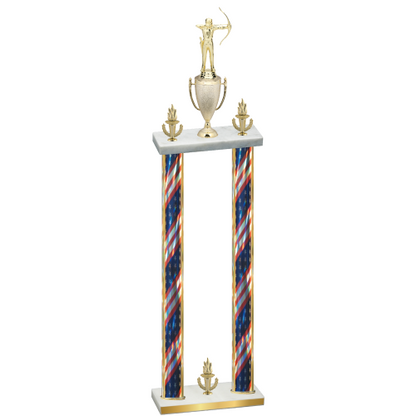 Double Flag USA Victory Archery Trophy