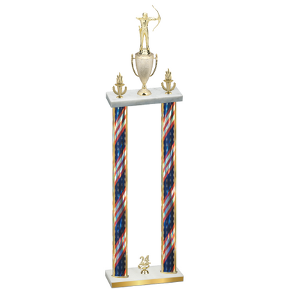 Double Flag USA Year Archery Trophy