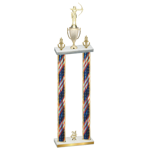 Double Flag USA Year Archery Trophy