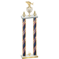 Double Flag USA First Place Fishing Trophy