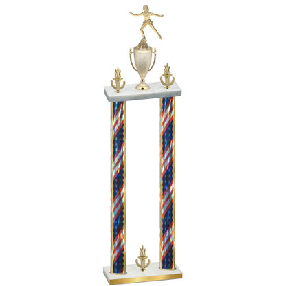 Double Flag USA Victory Skater Trophy