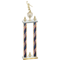 Double Flag USA Victory Basketball Trophy