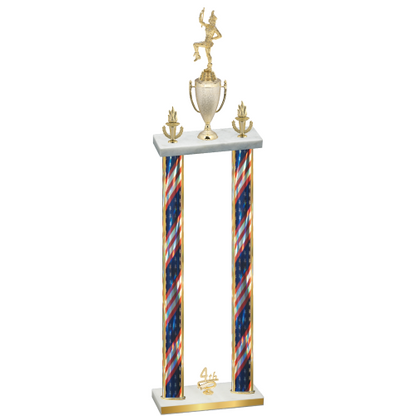 Double Flag USA Fourth Place Majorette Trophy