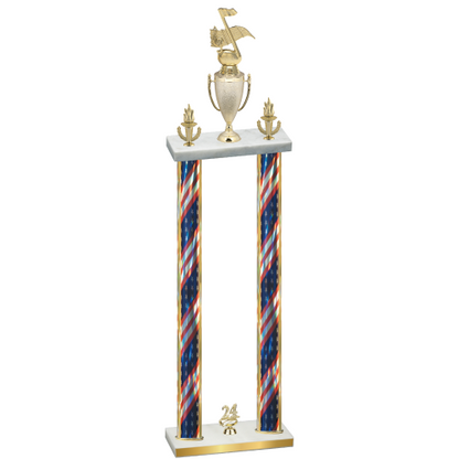 Double Flag USA Year Music Trophy