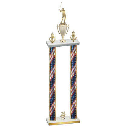 Double Flag USA Year Golf Trophy