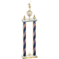 Double Flag USA First Place Golf Trophy