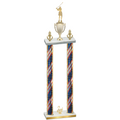Double Flag USA Second Place Golf Trophy