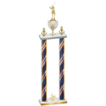 Double Flag USA Fourth Place Golf Trophy