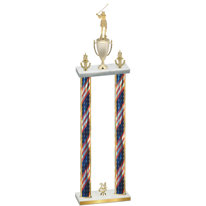 Double Flag USA Year Golf Trophy