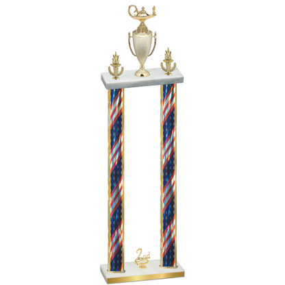 Double Flag USA Second Place Academics Trophy
