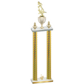 Double Gold Carbon Fiber First Place Football Trophy