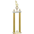 Double Gold Carbon Fiber Year Football Trophy