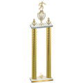 Double Gold Carbon Fiber First Place Soccer Trophy