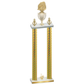 Double Gold Carbon Fiber First Place Soccer Trophy