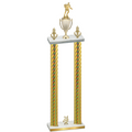 Double Gold Carbon Fiber Year Rugby Trophy