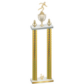Double Gold Carbon Fiber Third Place Running Trophy