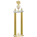 Double Gold Carbon Fiber Second Place Running Trophy