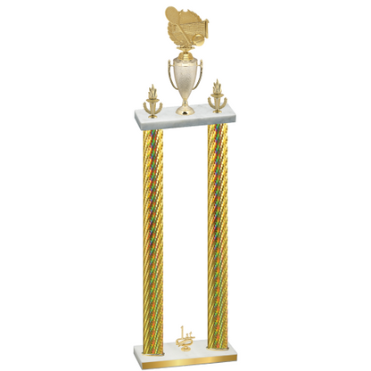 Double Gold Carbon Fiber First Place Tennis Trophy